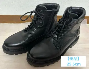 남성용 블랙 가죽 부츠