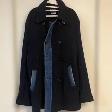 레어 BLUE BLUE 네이비 코트 데님 포켓