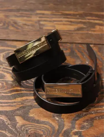 COOTIE / LEATHER BUCKLEBELT GOLD