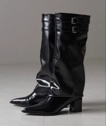 me+em select 가죽 커버 롱 부츠 40