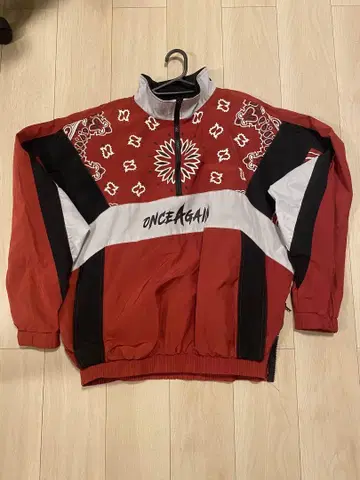 ONCE AGAIN 반다나 패턴 나일론 자켓