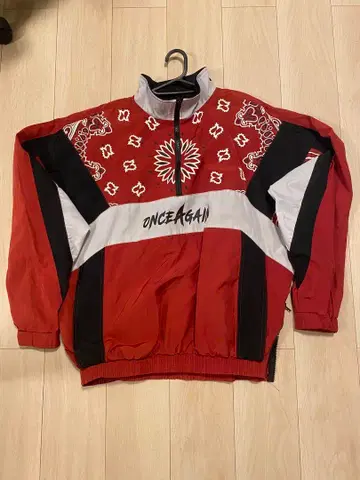 ONCE AGAIN 반다나 패턴 나일론 자켓