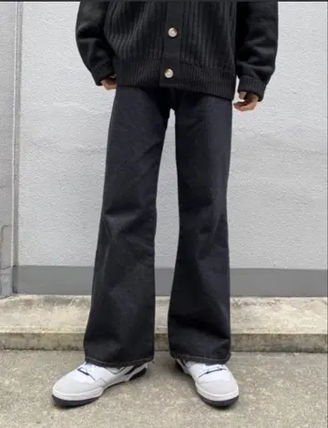 블랙 부츠컷 데님 M 사이즈