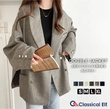 클래식 엘프 사이드 슬릿 오버 사이즈 더블 자켓 S 사이즈