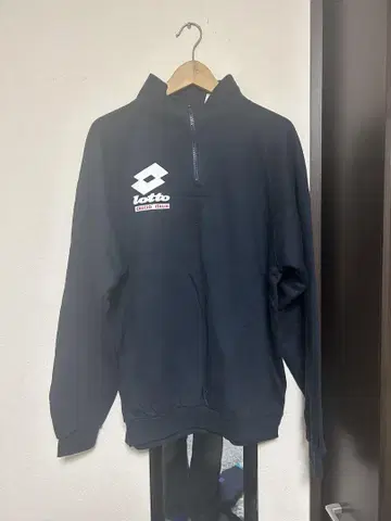 lotto CALCIO ITALIA 하프 지퍼 트레이닝복 L 네이비