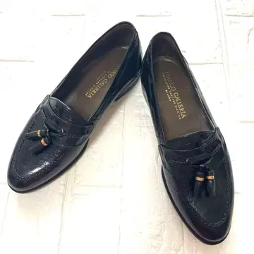 [ 새상품급 ] FRANCO GALLERIA 로퍼 블랙 프린지 24cm