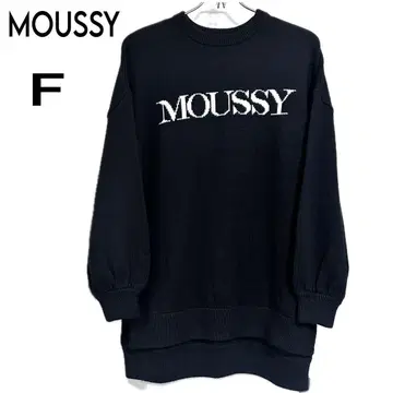 MOUSSY 빅 로고 긴팔 니트 스웨터 원피스 FREE 사이즈