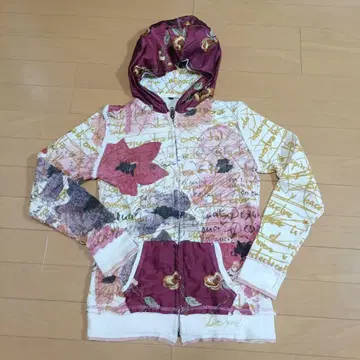 Desigual 꽃무늬 후드 부착 후드티 S 사이즈