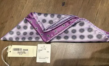 BULGARI 실크 꽃무늬 손수건