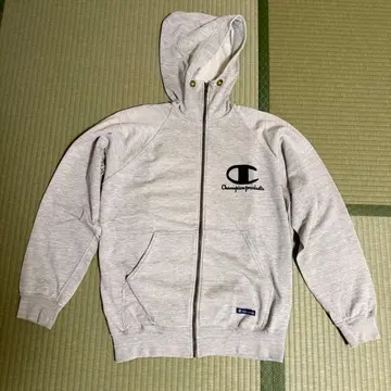 90s Champion 그레이 집업 후드티 USA