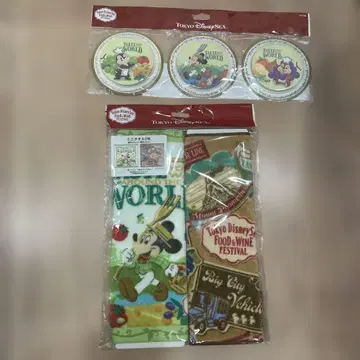 [새상품] 타월, 메모 세트 후드 와인 페스티벌 2세트 디즈니씨