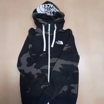 THE NORTH FACE 카모 패턴 풀 집업 후드티