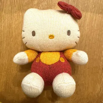 초레어!! 구하기 어려움 헬로키티 니트 봉제 인형 산리오 2001년제