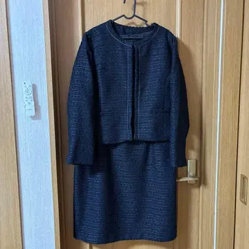 네이비 원피스 수트 자켓 포함 빅 사이즈