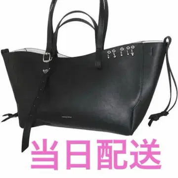 S heart 토트백 라지 theredtread 블랙