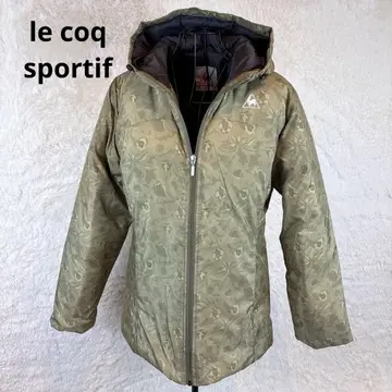 르꼬끄 스포르티브 L 올리브 그린 꽃무늬 다운 자켓 새상품급