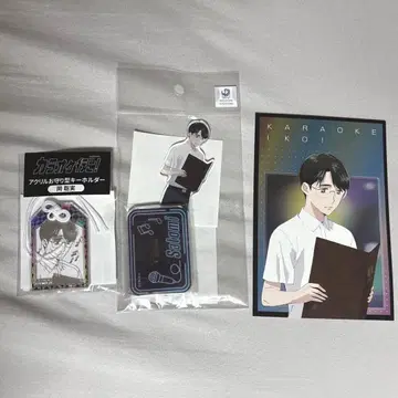 가라오케 가자! 부적형 키링 아크릴 스탠드 엽서 오카 사토시