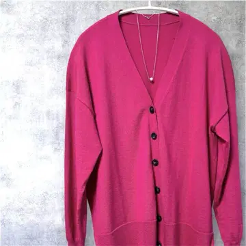Spick & Span 18G V넥 가디건 핑크