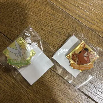 디즈니 클래식 핀 배지 2개 세트 팅커벨, 푼바