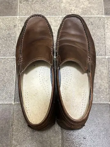 [스테파노 로시] 브라운 가죽 슬립온