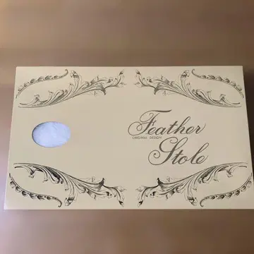 기모노 페더 숄 화이트