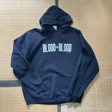 BLOOD FOR BLOOD 블랙 후드티 XXL