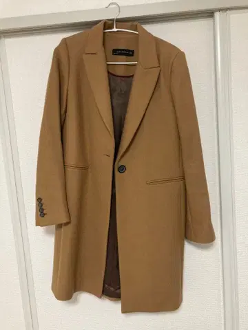 ZARA WOMAN 체스터 코트 M 카멜