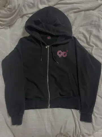 9090 logo cat zip hoodie