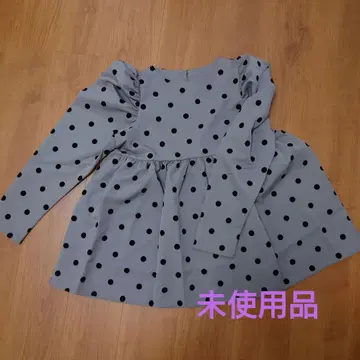 고베 레터스 플로키 도트 페플럼 블라우스