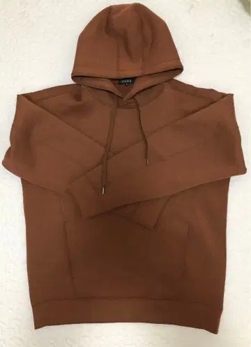 PLST 브라운 후드 부착 후드티 M
