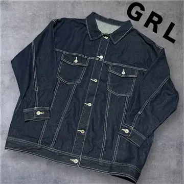 새상품급 GRL 빅 데님 자켓 인디고 프리