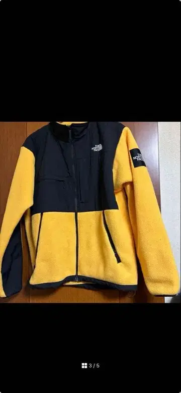 THE NORTH FACE 플리스 자켓 보아 자켓 블랙/옐로우 컬러
