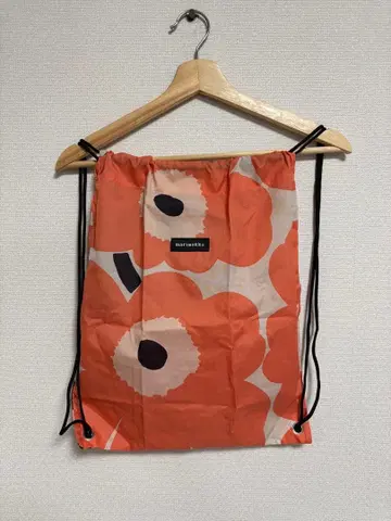 marimekko 플라워 패턴 드로우 스트링 백