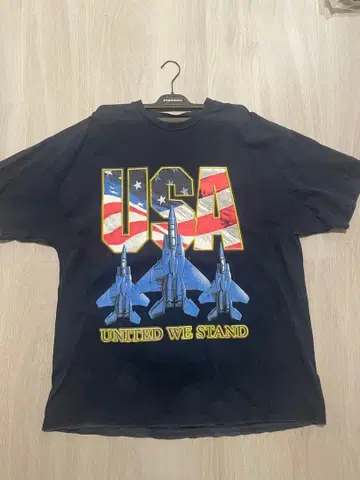 USA 항공기 디자인 T셔츠 네이비