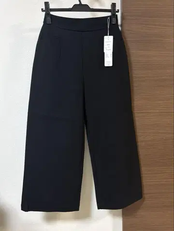 고급감 MIYABI 웜 와이드 팬츠 M 사이즈 블랙