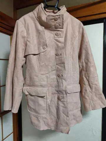 shineshine 라이트 핑크 보아 여성용 무스탕 코트 17ABR