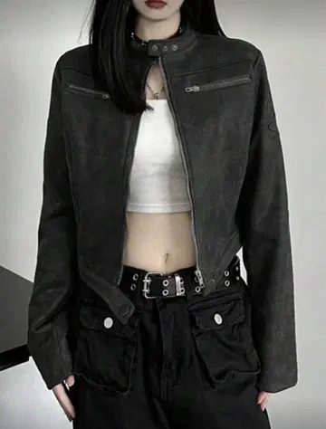 shein 자켓 가죽 자켓 블랙 M