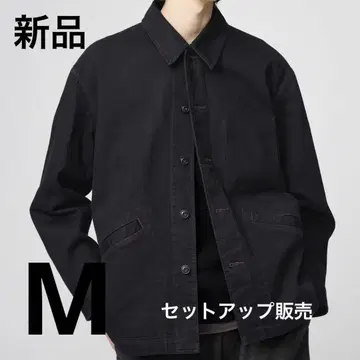 유니클로U 오버사이즈 컬러 데님 자켓 & 컬러 청바지 블랙 M