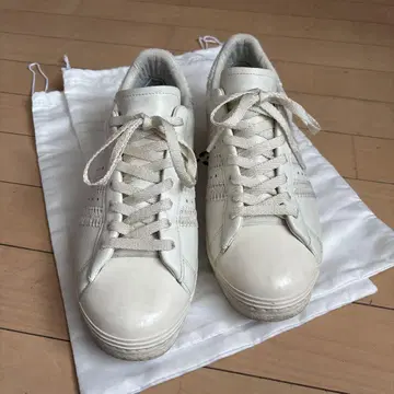 Y-3 남성용 가죽 스니커즈 화이트 27.5cm