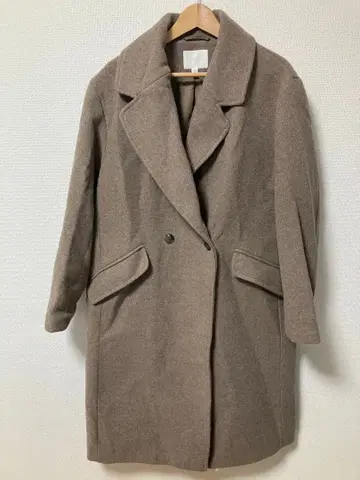 H&M 브라운 롱 코트 L 사이즈