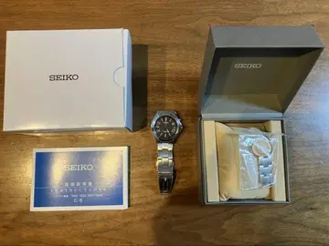 SEIKO 스테인리스 스틸 손목시계 블랙 다이얼