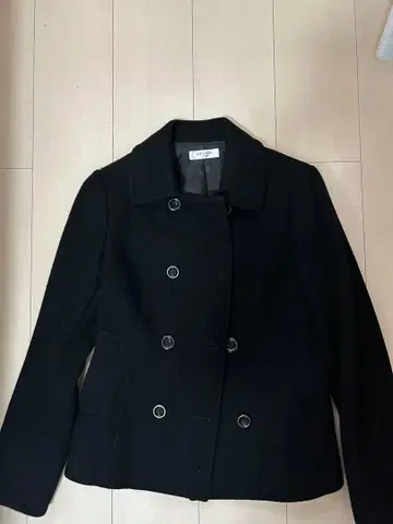 OFUON 블랙 여성용 피코트