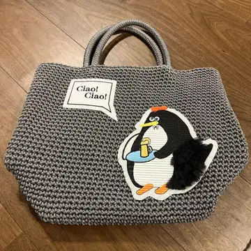 LUDLOW 펭귄 자수 토트백
