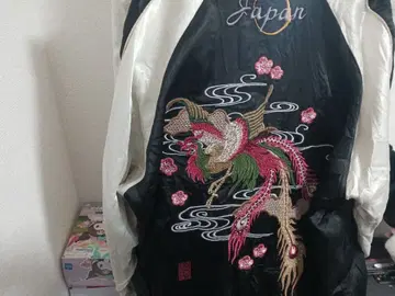 학 벚꽃 자수 스카잔 리버서블 XL