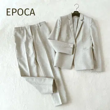 컨디션 최상 EPOCA 울 자켓 x 팬츠 셋업 라이트 그레이 42