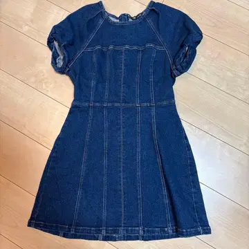 ZARA 데님 반팔 미니 원피스