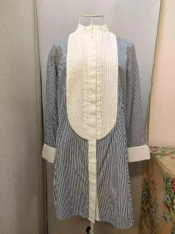 신 존 블라우스 롱 스트라이프 롱 기장
