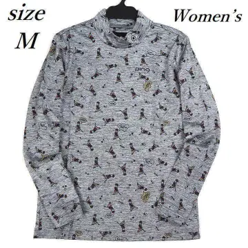 새상품 핑 골프 여성용 속기모 모크넥 셔츠 멜란지 그레이 M