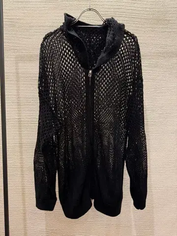 00s noid 메쉬 니트 후드티 mesh hoodie y2k