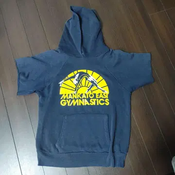 70s 후드 부착 후드티 소매 잘림